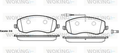 Woking P12933.02 - Гальмівні колодки, дискові гальма autozip.com.ua