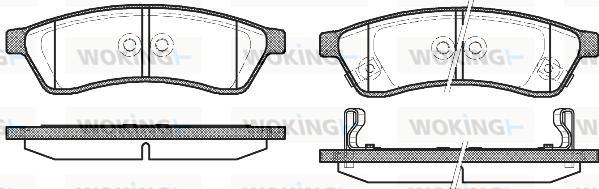 Woking P12493.02 - Гальмівні колодки, дискові гальма autozip.com.ua