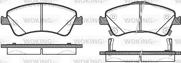 Woking P12413.02 - Гальмівні колодки, дискові гальма autozip.com.ua