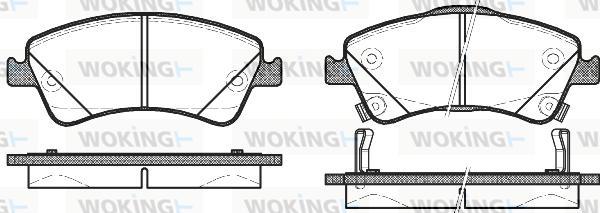 Woking P12413.12 - Гальмівні колодки, дискові гальма autozip.com.ua