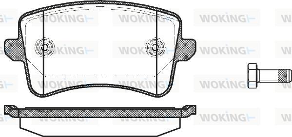 Woking P12433.00 - Гальмівні колодки, дискові гальма autozip.com.ua