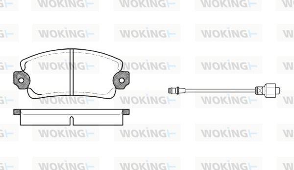 Woking P1253.12 - Гальмівні колодки, дискові гальма autozip.com.ua