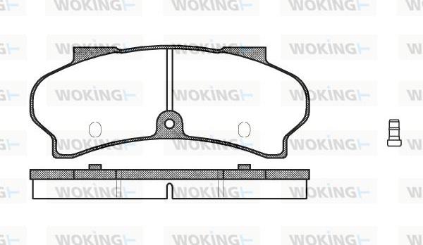 Woking P1263.02 - Гальмівні колодки, дискові гальма autozip.com.ua