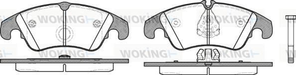 Woking P12043.10 - Гальмівні колодки, дискові гальма autozip.com.ua