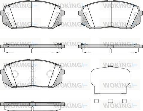 Woking P12023.43 - Гальмівні колодки, дискові гальма autozip.com.ua