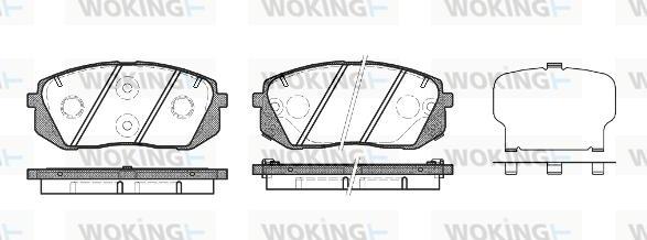 Woking P12023.22 - Гальмівні колодки, дискові гальма autozip.com.ua