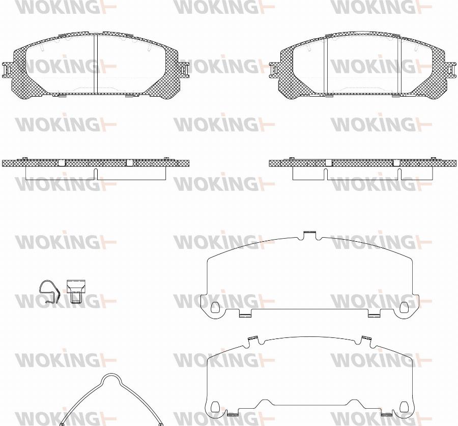 Woking P12123.30 - Гальмівні колодки, дискові гальма autozip.com.ua