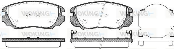 Woking P12853.02 - Гальмівні колодки, дискові гальма autozip.com.ua