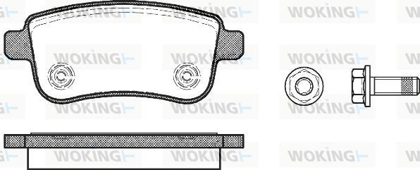 Woking P12873.00 - Гальмівні колодки, дискові гальма autozip.com.ua