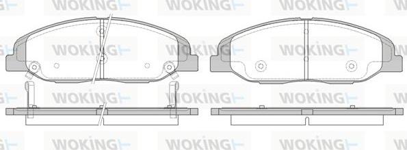 Woking P12343.02 - Гальмівні колодки, дискові гальма autozip.com.ua