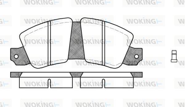 Woking P1233.02 - Гальмівні колодки, дискові гальма autozip.com.ua