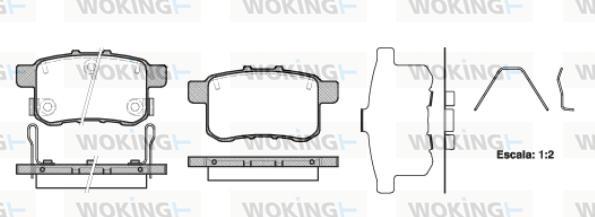 Woking P12323.12 - Гальмівні колодки, дискові гальма autozip.com.ua
