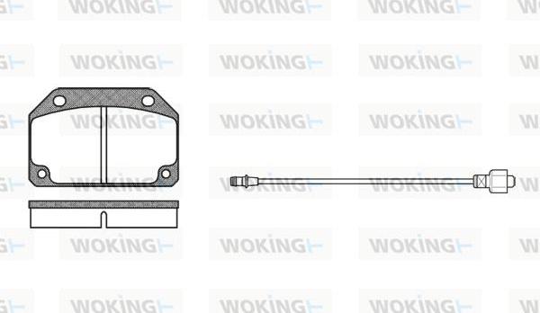 Woking P1273.02 - Гальмівні колодки, дискові гальма autozip.com.ua