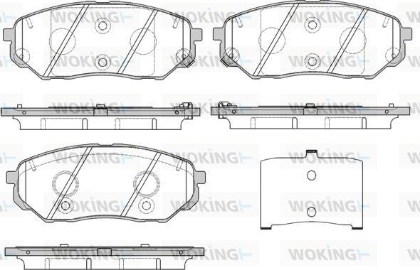 Woking P17613.02 - Гальмівні колодки, дискові гальма autozip.com.ua