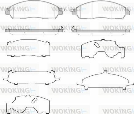 Woking P17123.24 - Гальмівні колодки, дискові гальма autozip.com.ua