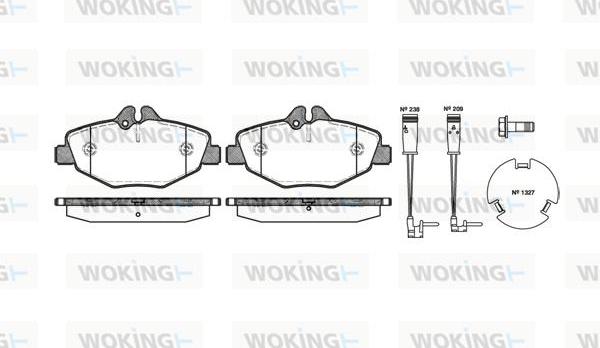 Woking P8903.02 - Гальмівні колодки, дискові гальма autozip.com.ua