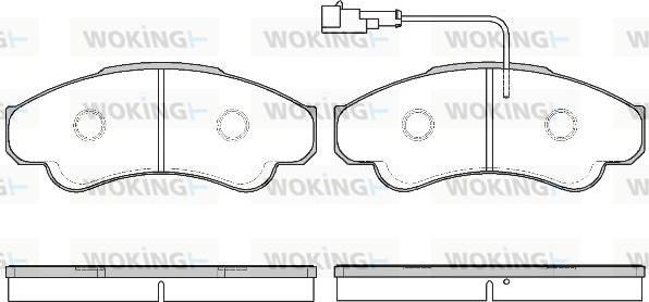 Woking P8593.11 - Гальмівні колодки, дискові гальма autozip.com.ua