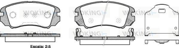 Woking P8533.22 - Гальмівні колодки, дискові гальма autozip.com.ua