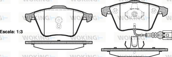 Woking P8643.41 - Гальмівні колодки, дискові гальма autozip.com.ua