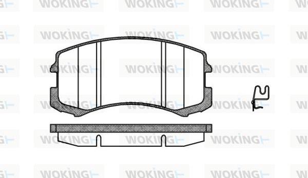 Woking P8653.01 - Гальмівні колодки, дискові гальма autozip.com.ua