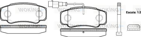 Woking P8613.02 - Гальмівні колодки, дискові гальма autozip.com.ua