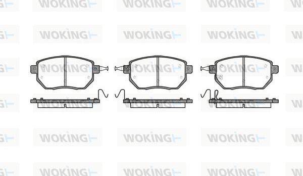 Woking P8853.02 - Гальмівні колодки, дискові гальма autozip.com.ua