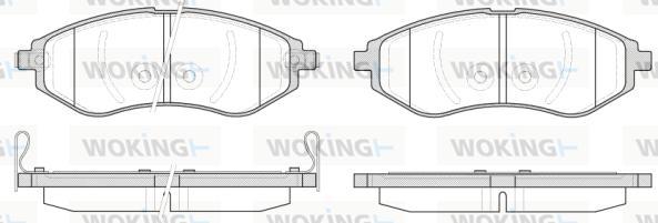 Woking P8863.02 - Гальмівні колодки, дискові гальма autozip.com.ua