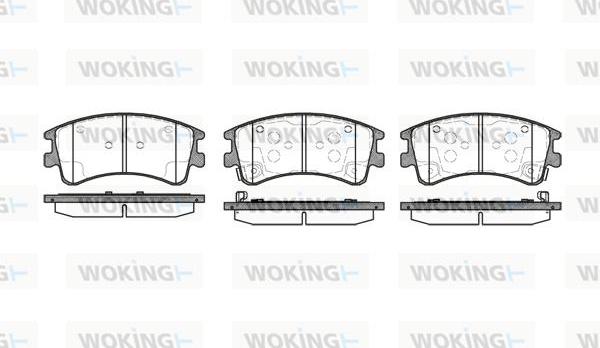 Woking P8703.02 - Гальмівні колодки, дискові гальма autozip.com.ua