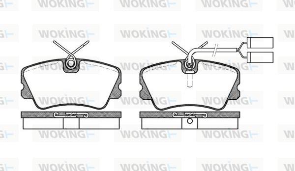 Woking P3593.02 - Гальмівні колодки, дискові гальма autozip.com.ua