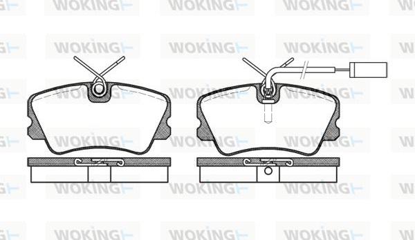 Woking P3593.12 - Гальмівні колодки, дискові гальма autozip.com.ua