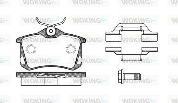 Woking P3633.50 - Гальмівні колодки, дискові гальма autozip.com.ua