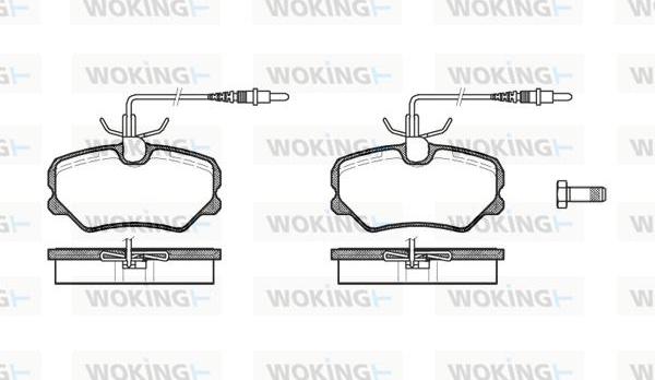 Woking P3623.12 - Гальмівні колодки, дискові гальма autozip.com.ua