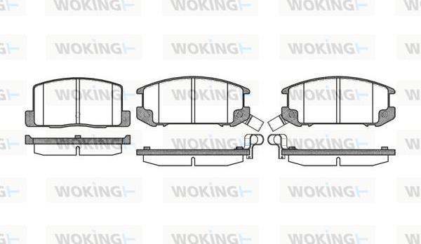 Woking P3013.12 - Гальмівні колодки, дискові гальма autozip.com.ua