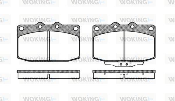 Woking P3353.02 - Гальмівні колодки, дискові гальма autozip.com.ua