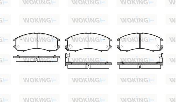 Woking P3733.02 - Гальмівні колодки, дискові гальма autozip.com.ua