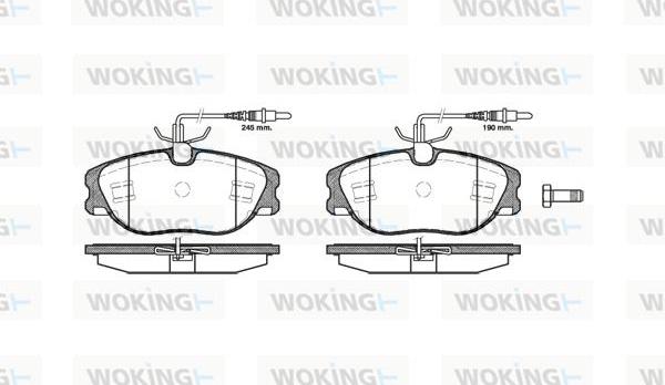 Woking P2053.44 - Гальмівні колодки, дискові гальма autozip.com.ua