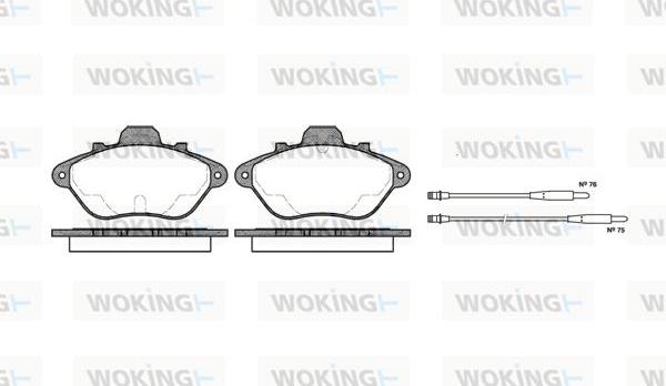 Woking P2103.04 - Гальмівні колодки, дискові гальма autozip.com.ua