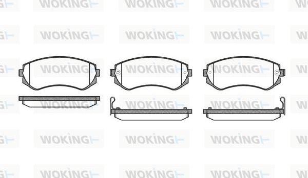 Woking P2173.12 - Гальмівні колодки, дискові гальма autozip.com.ua