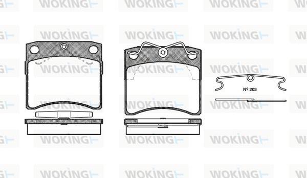 Woking P2853.10 - Гальмівні колодки, дискові гальма autozip.com.ua