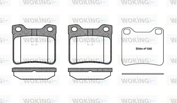 Woking P2213.10 - Гальмівні колодки, дискові гальма autozip.com.ua