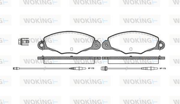 Woking P7593.04 - Гальмівні колодки, дискові гальма autozip.com.ua