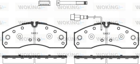 Woking P7513.42 - Гальмівні колодки, дискові гальма autozip.com.ua