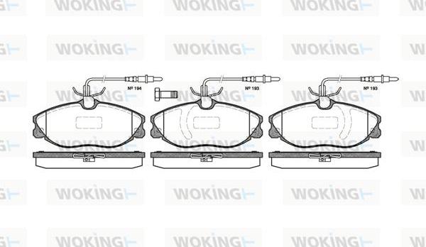 Woking P7043.14 - Гальмівні колодки, дискові гальма autozip.com.ua