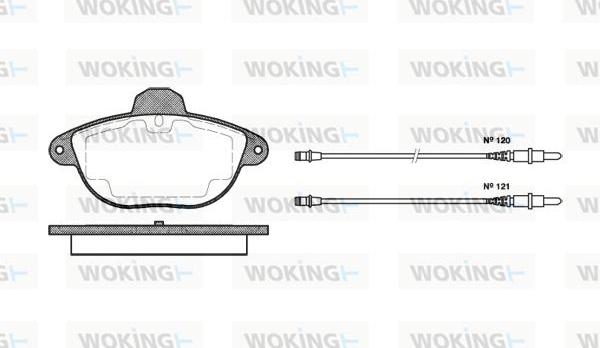 Woking P7083.04 - Гальмівні колодки, дискові гальма autozip.com.ua