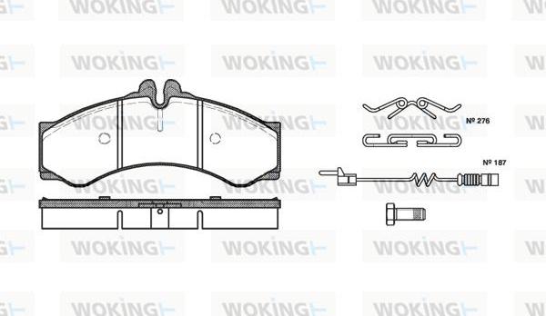 Woking P7143.02 - Гальмівні колодки, дискові гальма autozip.com.ua