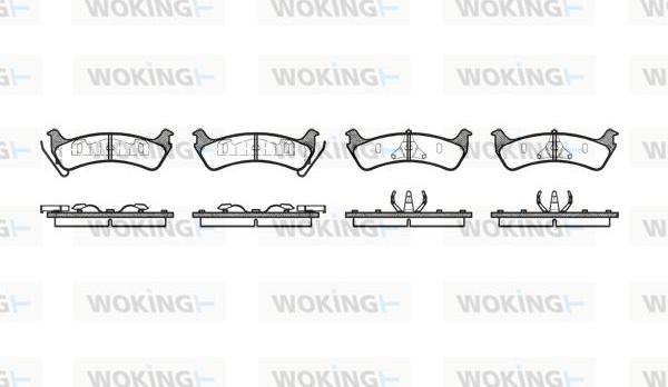 Woking P7173.00 - Гальмівні колодки, дискові гальма autozip.com.ua