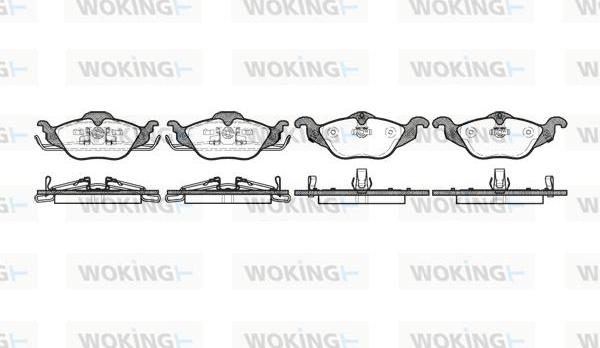 Woking P7843.02 - Гальмівні колодки, дискові гальма autozip.com.ua