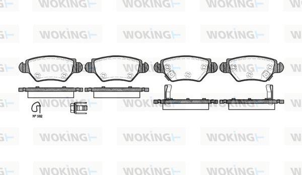 Woking P7853.22 - Гальмівні колодки, дискові гальма autozip.com.ua