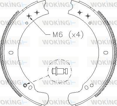 Woking Z4162.00 - Гальмівні колодки autozip.com.ua