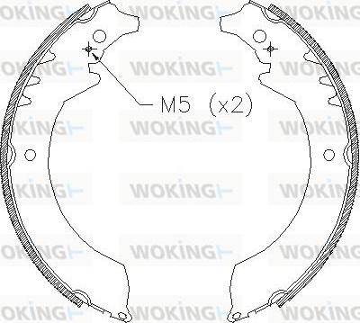 Woking Z4355.00 - Гальмівні колодки autozip.com.ua